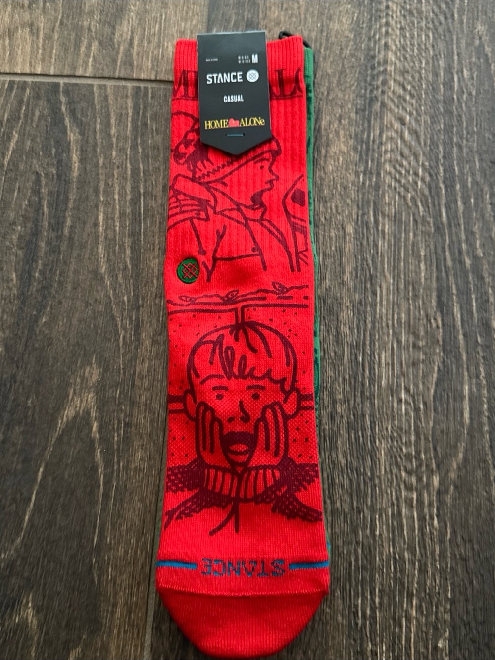 Stance red and green Home Alone Graphic Crew Socks